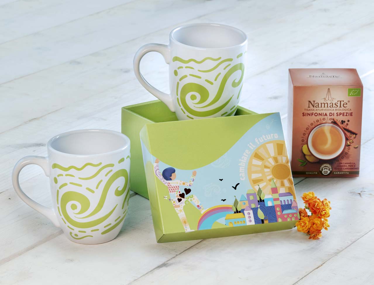Set 2 mug e Tisana NamasTe® Sinfonia di Spezie Pompadour