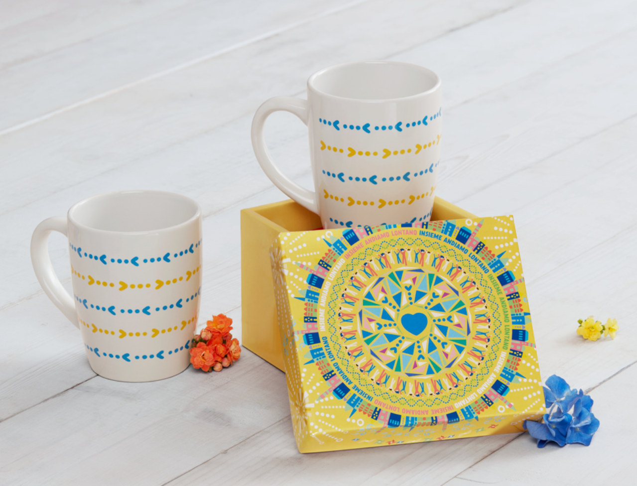 Set 2 mug “Insieme andiamo lontano”